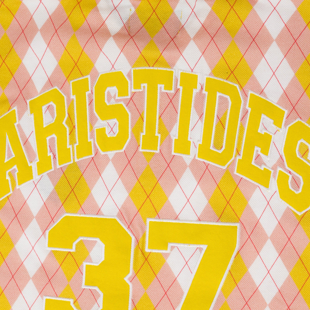 Pink / Yellow Intarsia Polo T-Shirt