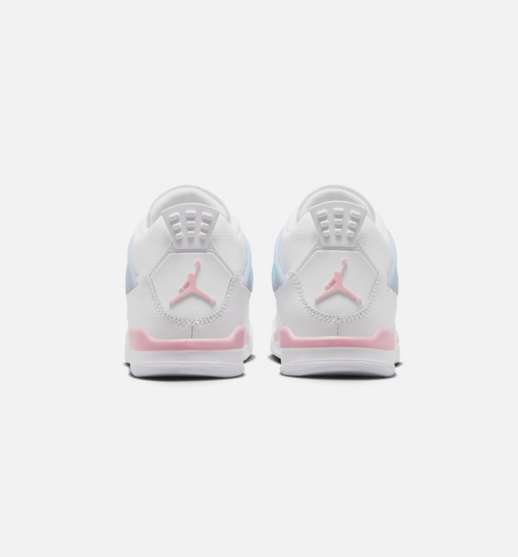 Air Jordan 4 Retro Medium Soft Pink Preschool – White/Medium Soft Pink/Half Blue