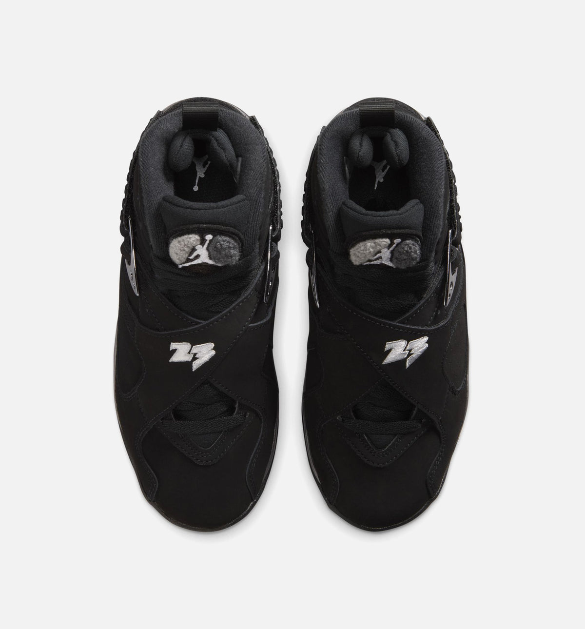 Air Jordan 8 Retro Chrome | Grade School Lifestyle Shoe | Black/White/Light Graphite