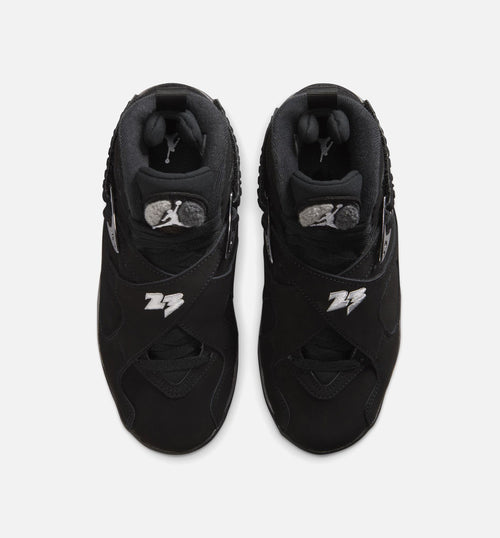 Air Jordan 8 Retro Chrome | Grade School Lifestyle Shoe | Black/White/Light Graphite