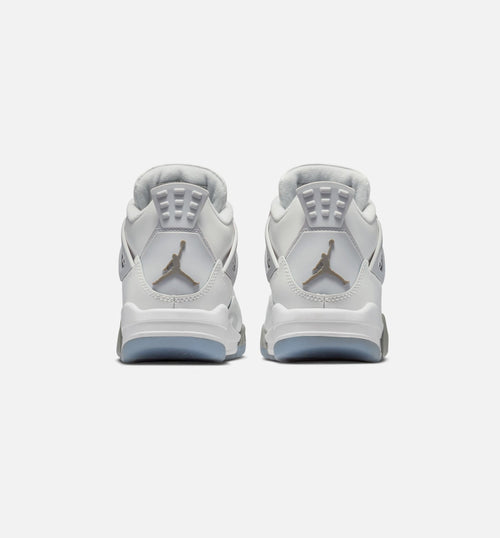 Air Jordan 4 Retro 'Blue Chill' Grade School - Photon Dust/Blue Chill/Flat Pewter/White/Blue Tint
