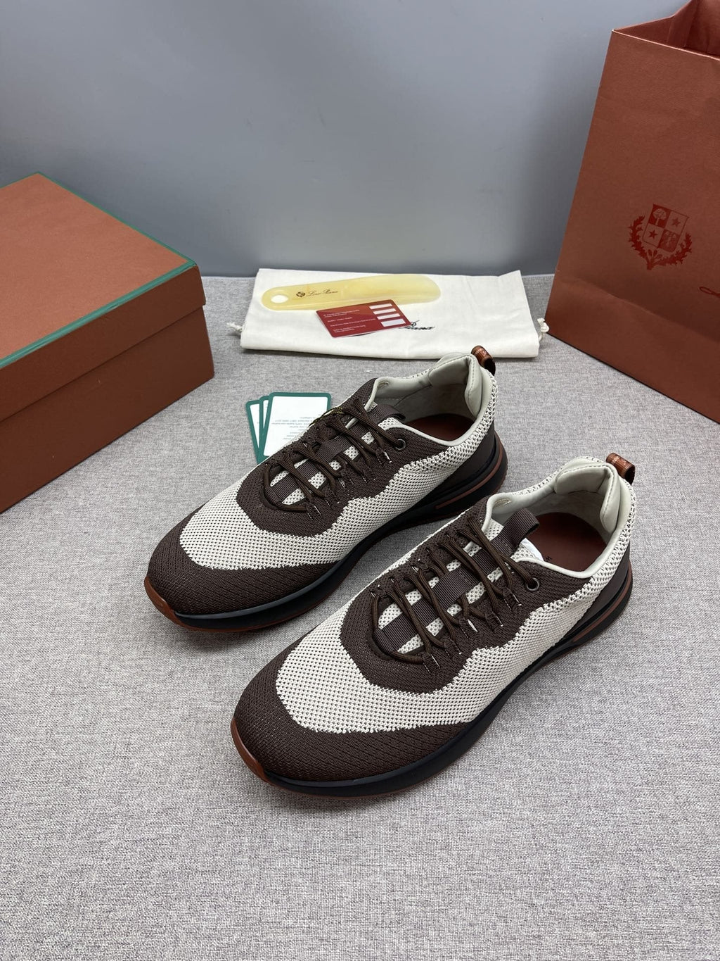 Loro Piana Men's Tennis Walk Low-Top Sneakers - Rubber Sole