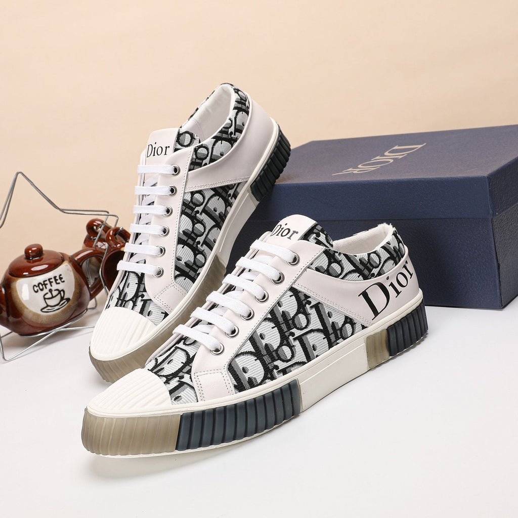 Dior Patterned High-Top Sneakers