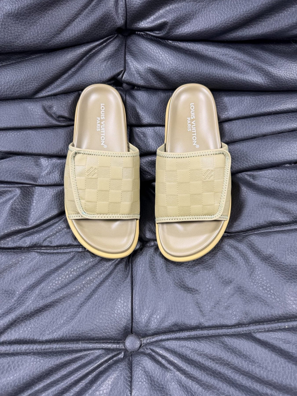 Louis Vuitton Woven Strap Slide Sandals - Slip-On Construction