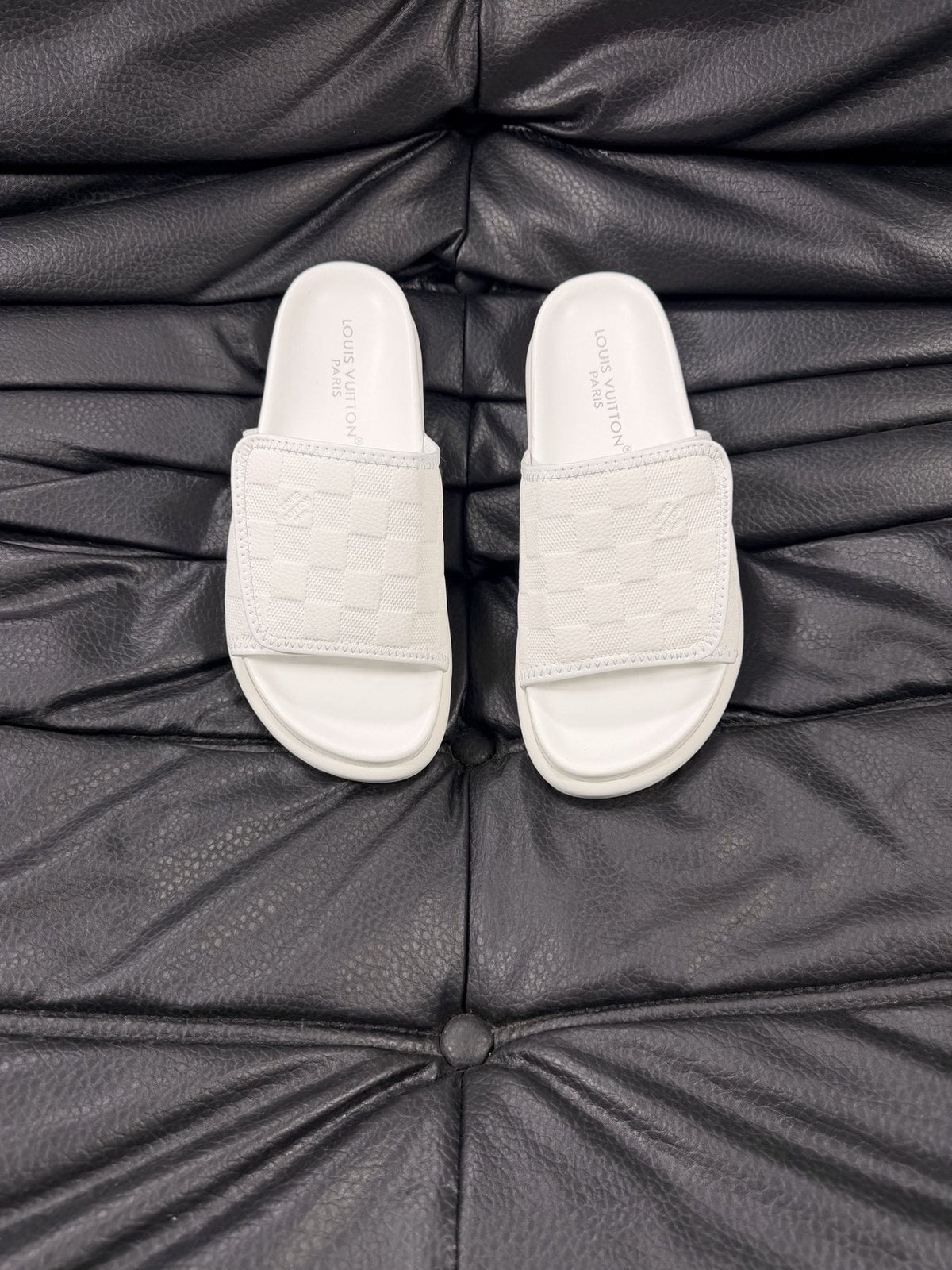 Louis Vuitton Woven Strap Slide Sandals - Slip-On Construction